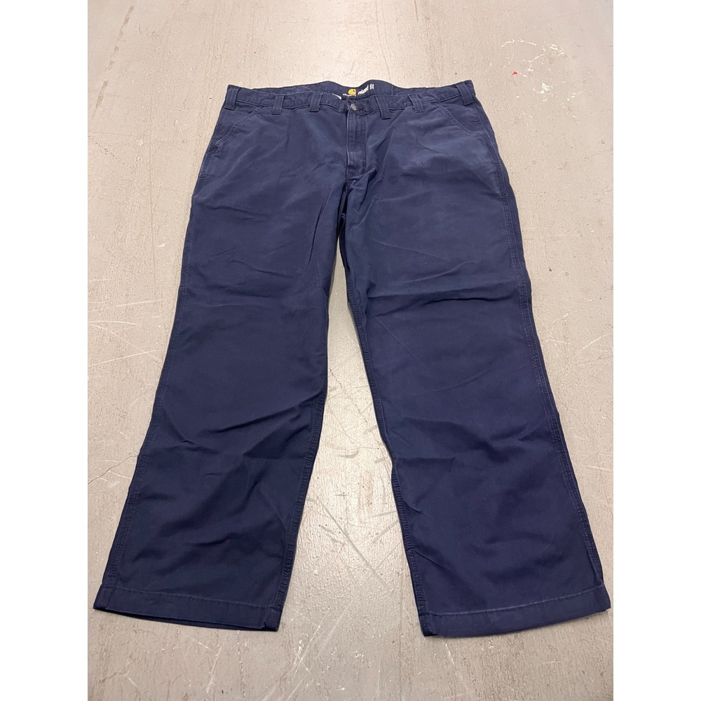 Carhartt Carpenter Pants Men's 44x30‎ Navy Blue Relaxed Fit Wide Leg Workwear